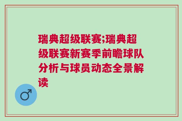 瑞典超級聯(lián)賽;瑞典超級聯(lián)賽新賽季前瞻球隊分析與球員動態(tài)全景解讀