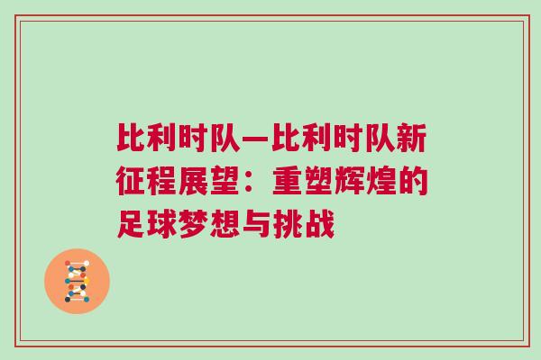 比利時(shí)隊(duì)—比利時(shí)隊(duì)新征程展望：重塑輝煌的足球夢(mèng)想與挑戰(zhàn)
