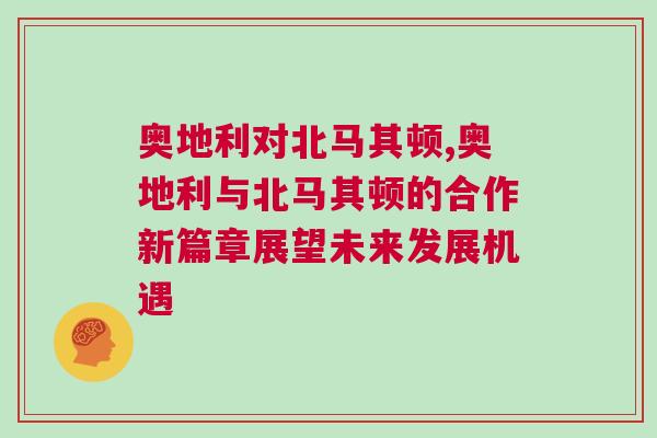 奧地利對北馬其頓,奧地利與北馬其頓的合作新篇章展望未來發展機遇