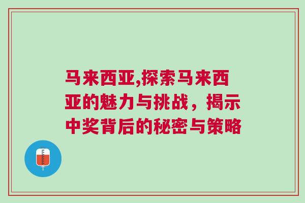 馬來西亞,探索馬來西亞的魅力與挑戰，揭示中獎背后的秘密與策略
